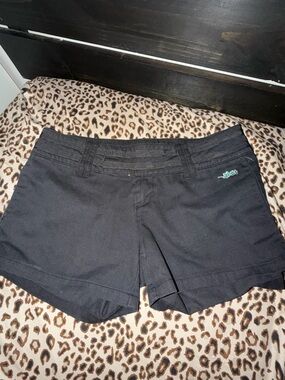 Black Women's Mid-Rise Jean Shorts